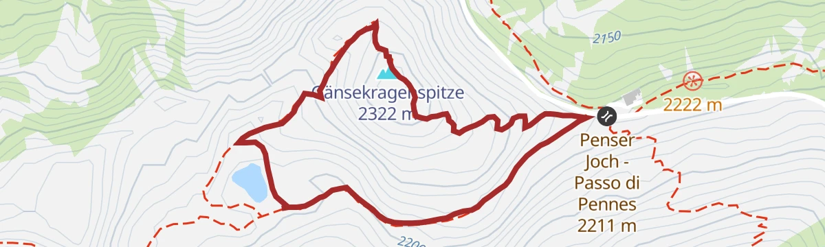 Penserjoch lake and Gänsekragen